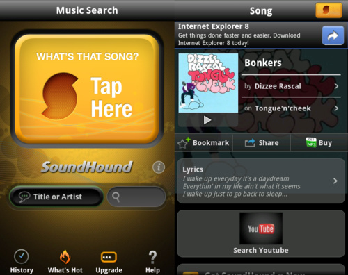 Encuentra tus canciones con SoundHound